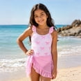 thumbnail image 3 of Kids Girls Bathing Suit Sleeveless Girls 1 Piece Swimsuits Fashion Cute Bathing Suits Girls Size 8-9 Years Swimsuit, 3 of 4