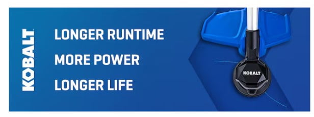 Kobalt 24-volt 14-in Straight Shaft Battery String Trimmer 4.0 Ah (Battery Included) (Charger Included)