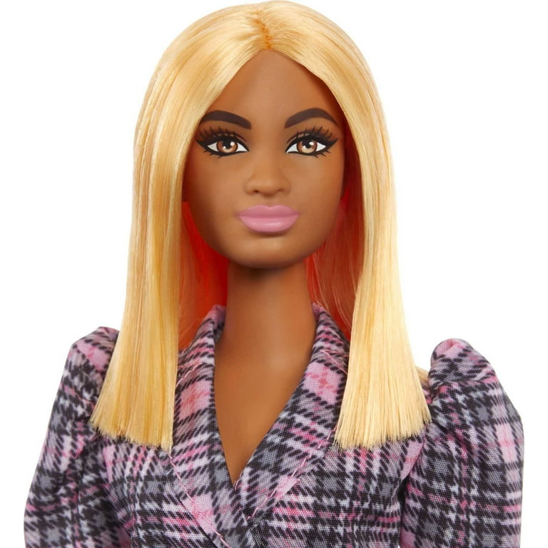 Barbie Fashionistas Doll #161, Realistic Curvy Doll with Orange