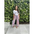 thumbnail image 4 of Oudiya Girls 2 Piece Outfits Puff Sleeve Square Neck Tops and Tie Belt Pants with Pockets Clothing Set for Kids 6-14Y, 4 of 7