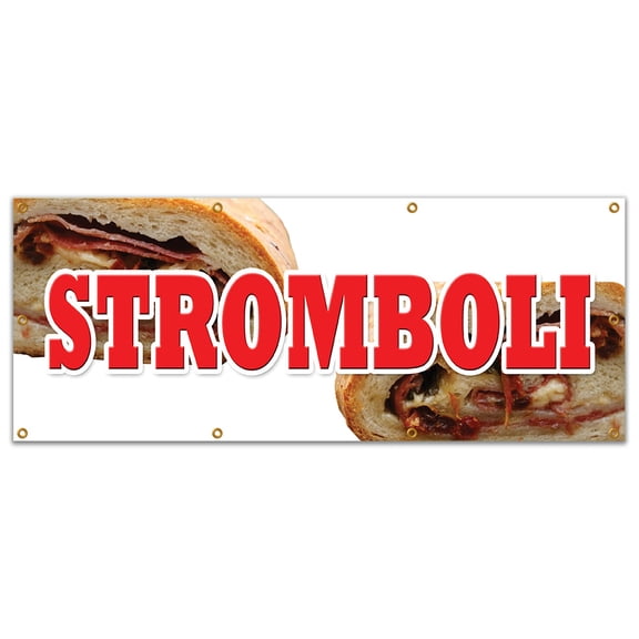 36"x96" STROMBOLI BANNER SIGN pizza subs italian restaurant deli