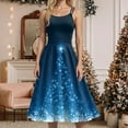 thumbnail image 5 of UngA Women’s Christmas Dress 1950s Vintage Sleeveless Spaghetti Strap Dress Xmas Printed Prom Womens Party Dress,Size XXL, 5 of 5
