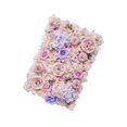 thumbnail image 1 of Artificial Silk Flowers Wall Panel Wedding Party Floral Backdrop Purple, 1 of 6