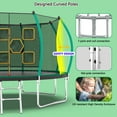 thumbnail image 4 of Ambifirner 12FT Jungle King Trampoline | Forest Green/Black Coating, Recreational Trampoline with Enclosure Net & Ladder, 144in Round Design for Ball Games + Triple-Layer Safety Net, 4 of 10