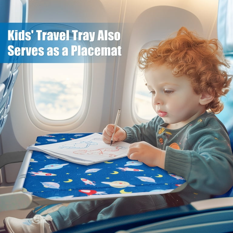 Multifunctional Travel Tray Table Cover for Children Space Saving Easy Fold Design Converts into Tray Tablet Holder Storage Organizer Enhances Comfort Entertainment on The Go Blue Walmart