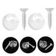 thumbnail image 4 of OFFIGAM 50Pcs Mirror Holder Clips Plated Silver Plastic Heavy Duty Mirror Mounting Kit for Glass Fixation, 4 of 8