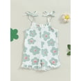 thumbnail image 4 of Bagilaanoe Toddler Baby Girl Summer Jumpsuit Shorts Sleeveless Flower Romper Overalls 12M 18M 24M 3T 4T 5T Kids Short Pants Summer Clothes, 4 of 7