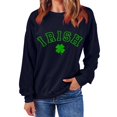 thumbnail image 5 of Charella Sweatshirts for Women St Patricks Day Decorations Long Sleeve Crewneck Tops 2024 Trendy T-shirt,Navy,XL, 5 of 5