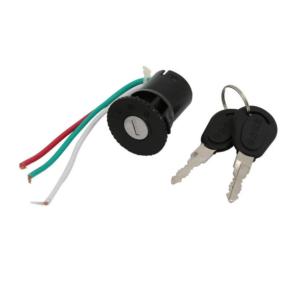 Unique Bargains Motorcycle Security 3 Wires Ignition Switch Lock w 2 Keys