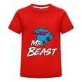 thumbnail image 1 of Camiseta MrBeast Niños Verano Estampado Pantera Azul Ropa Casual Algodón Playera Moderna Regalo Niño Niña Fan Diario Juvenil, 1 of 4