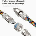 thumbnail image 2 of Ruiboury Universal With Lanyard Crossbody Braided Fast For Phone Lanyard Cable 2-in-1 USB-C Fast Charging Phone Data Cable L-interface bracelet, 2 of 6