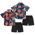 thumbnail image 2 of Nmmacb 2Pcs Baby Boys Summer Clothing Sets 1-7T Kids Cute Cartoon Print Button Down Shirt+Shorts Outfits Toddler Clothes, 2 of 9