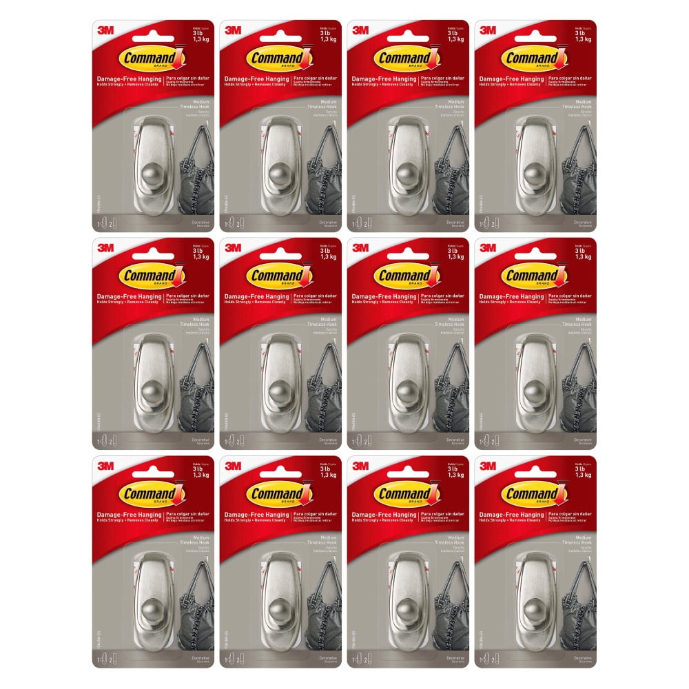 Command Medium Timeless Hooks Decorative Hooks Holds 3 Pounds Damage