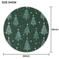 thumbnail image 6 of Dark Green Christmas Tree Pattern Round Tablecloth 60"x60",Wrinkle Wipeable Table Cloth for Kitchen Dining Room Picnic Patio Party, 6 of 6