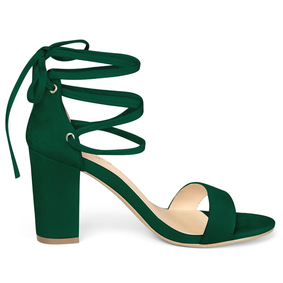 Wire Stretch Sandals Green Blue Designer Spiral Strap High Heels