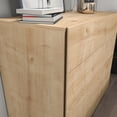 thumbnail image 3 of Lines 35''x 32'' 4 Wood -Drawer Dresser, Chest, Modern 4 Drawer Dresser, Bedroom Chest for Kids Room, Bathroom, Closet, Entryway, Hallway Natural Oak Finish, 3 of 6