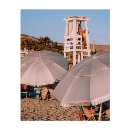 Summer Scorch - Athens Greece Photography Beach Summer Seaside Coastal Unframed Wall Art Print 6 x 8 inches