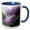 Blue/White, variant on 3drose, Beautiful Spring Lilacs, 11oz Two-tone Green Mug
