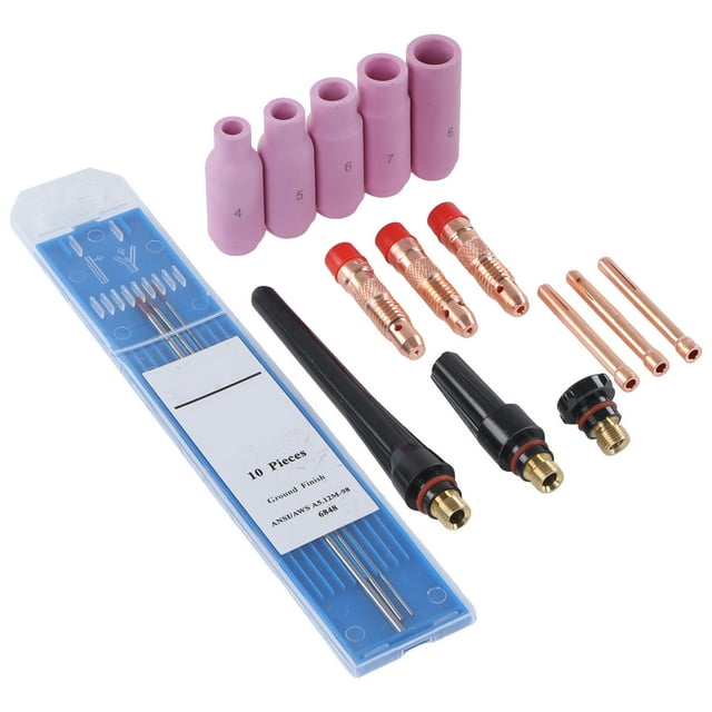 Juego De Soldadura TIG, Juego De Boquilla De Lente De Gas TIG De Larga Vida útil De Cobertura Para El Trabajo OTVIAP TIG Gas Lens Collet Kit