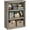 Grey, variant on Farmhouse Bookcase 5/3 Shelf Storage, Retro Wooden Bookshelf with Metal Accents, MDF Display Shelves for Living Room, Bedroom, Home Office