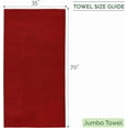thumbnail image 3 of Mocassi Turkish Cotton Jumbo Bath Towel, 1-Piece, 35" x 70", Highly Absorbent - Soft Bathroom Towel, Burgundy, 3 of 5