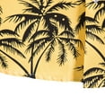 thumbnail image 5 of Jinhomg Men's Holiday Beach Shirts 2025 Fashion Tropical Palm Tree Print Hawaiian Shirt Lightweight Comfy Button Down Lapel Collar Summer Vacation Shirts Yellow M, 5 of 9