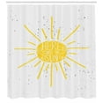 thumbnail image 3 of Ambesonne Here Comes the Sun Shower Curtain, Text Art Grunge, 69"Wx70"L, Pearl Mustard White, 3 of 3