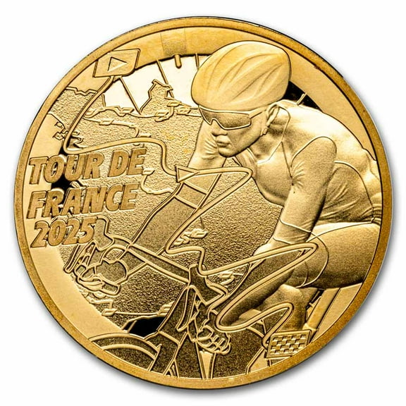 2025 1/4 oz Proof Gold €50 Tour de France Route w/ Box & COA