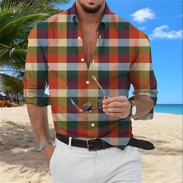 Camisa tipo cárdigan de manga larga con solapa y estampado de patchwork para hombre, ropa cómoda y suave, comodidad diaria, elegante, nueva 2024