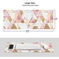thumbnail image 2 of Rose Gold Pink Geometric Gaming Mouse Pad Large XL Long Extended Pads Big Mousepad Keyboard Mouse Mat Desk Pad Home Office Decor Accessories for Computer Pc Laptop, 2 of 6