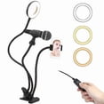 thumbnail image 3 of USB LED Ring Light with Phone Holder and Microphone Clip for Live Streaming, 3 of 5