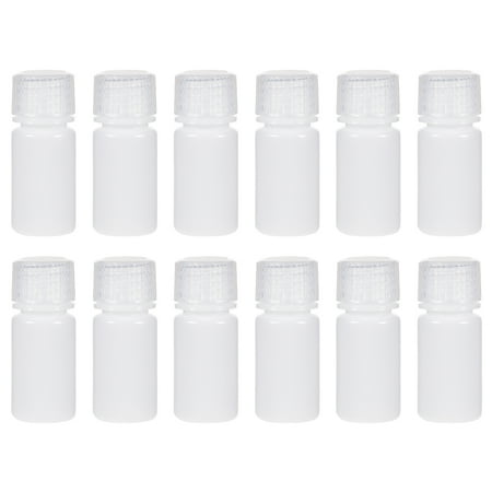 Plastic Lab Chemical Reagent Bottle, 15ml/0.5 oz Small Mouth Sample