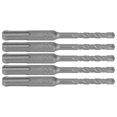 thumbnail image 2 of 5Pcs Rotary Hammer Drill Bit Cemented Carbide Tip Spiral 2 Flutes Impact Drill Bit for Brick Stone 110mm 6mm/0.24in Open Diameter, 2 of 5