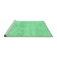 thumbnail image 2 of Ahgly Company Machine Washable Indoor Square Abstract Turquoise Blue Modern Area Rugs, 3' Square, 2 of 4