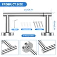 thumbnail image 3 of Toilet Paper Holder Wall Mounted Toilet Tissue Rack with Double Base 304 Stainless Steel Toilet Paper Shelf Silver/Black Toilet Tissue Holder for Bathroom Kitchen, 3 of 6