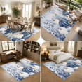 thumbnail image 4 of Area Rugs 5'x7', Thanksgiving Blue Pumpkins Carpet Runner Indoor Outdoor Rugs Home Decor Aesthetic, Fall Retro Country Eucalyptus Floral Non Slip Mats Washable Accent Rug for Living Room Bedroom, 4 of 6