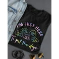 thumbnail image 3 of Here To Pet The Dogs T-Shirt Women -Smartprints Designs, Female x-Large, 3 of 4