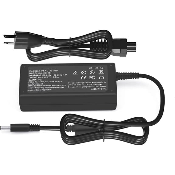 Laptop Charger for Dell Inspiron 14 15 3501 3510 5406 Latitude 3390 3320 Vostro 3458 5390 XPS 13 3943 9390 LA65NS2-01 AC Power Cord 65W 19.5V 3.34A