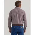 thumbnail image 2 of Wrangler Men's Wine White  Grey Stone Plaid Long Sleeve Western Shirt, 2 of 4