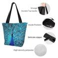 thumbnail image 4 of Balery Beautiful Blue Peacock Bolsa de Hombro con Diseño, Bolsa Grande y Duradera, Bolsa Versátil para Compras, 4 of 6