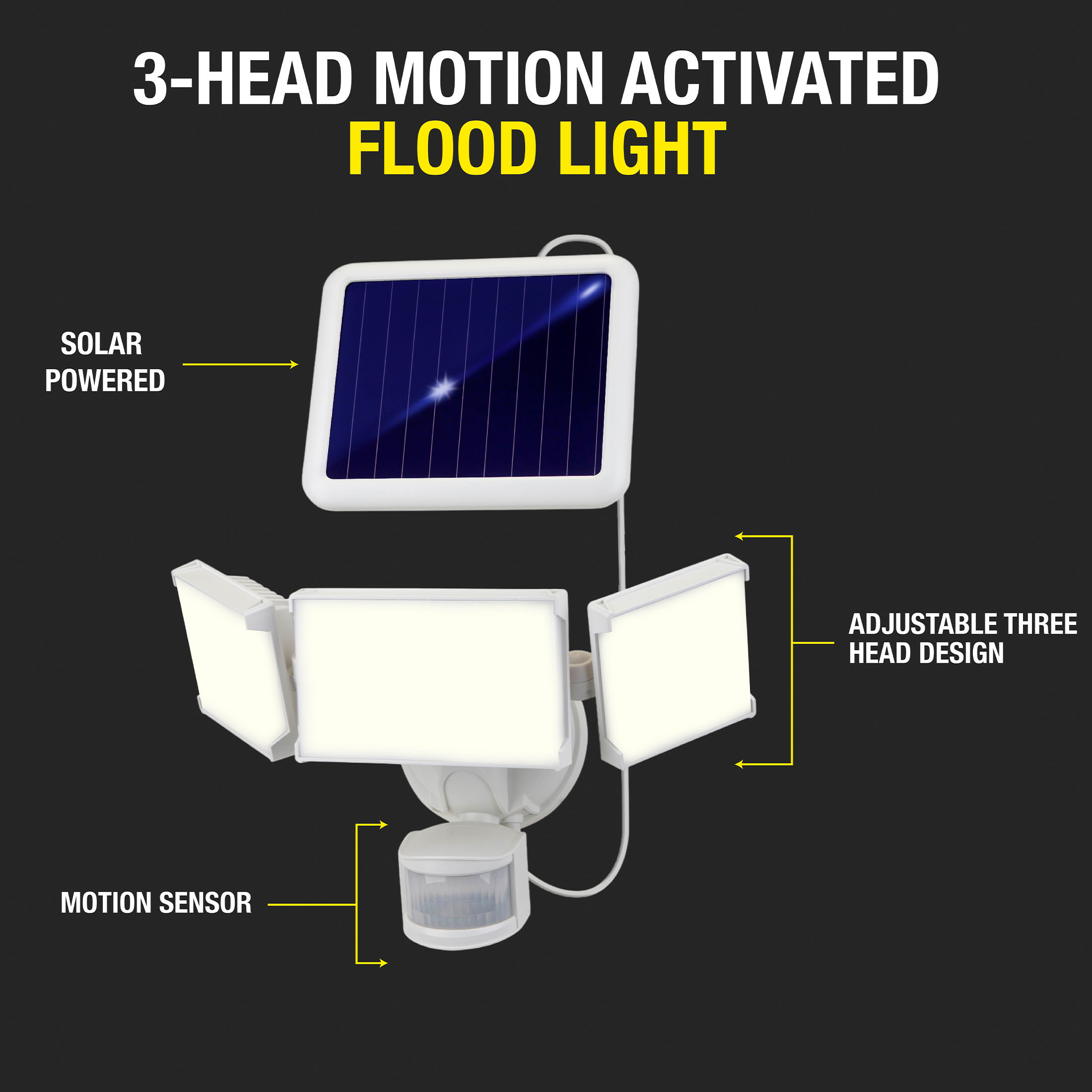 Hyper Tough Solar Motion Sensing Security Flood Light photo 7