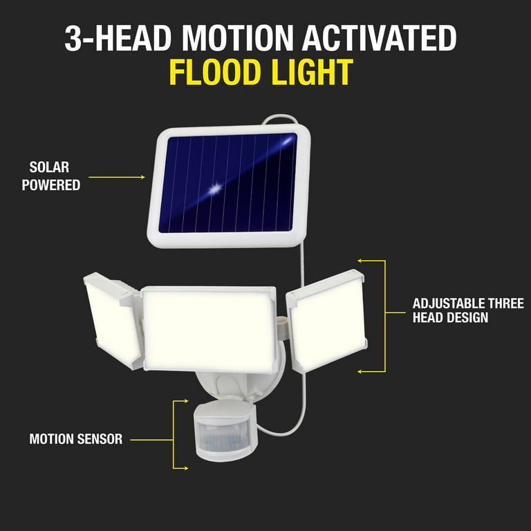 Hyper tough 2000 lumen led on sale solar motion sensor security flood light