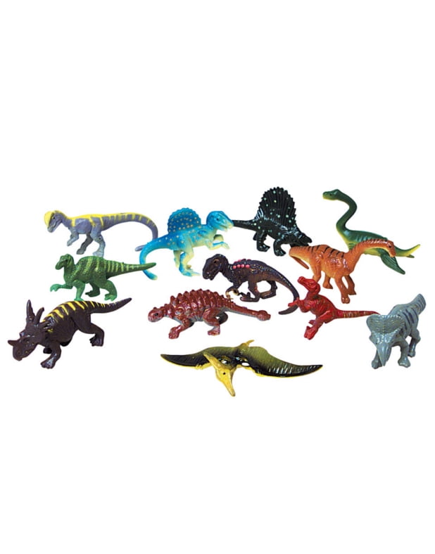 Rhode Island Novelty Lot 12 Assorted 2-3' Jurassic Prehistoric Dinosaur PVC Figurines Decorations