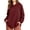 Wine, variant on Hilenly Oversized Hoodies for Women Long Sleeve Pullover Hoodie Hooded Sweatshirts Comfort Travel Outfits