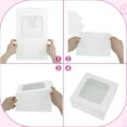 thumbnail image 3 of 30pcs Cake Boxes and 30 Pack 10 Inch Round Cake Boards,10x10x5 Inches White Square Bakery Boxes with Window Cajas Pasteles for Cookies Pies Cupcakes Pastry, 3 of 4