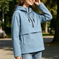 thumbnail image 5 of TaTaai Womens Anorak Long Sleeve Half Zip Hooded Waterproof Windbreaker with Pockets Lightweight Outdoor Hiking Jacket, 5 of 8