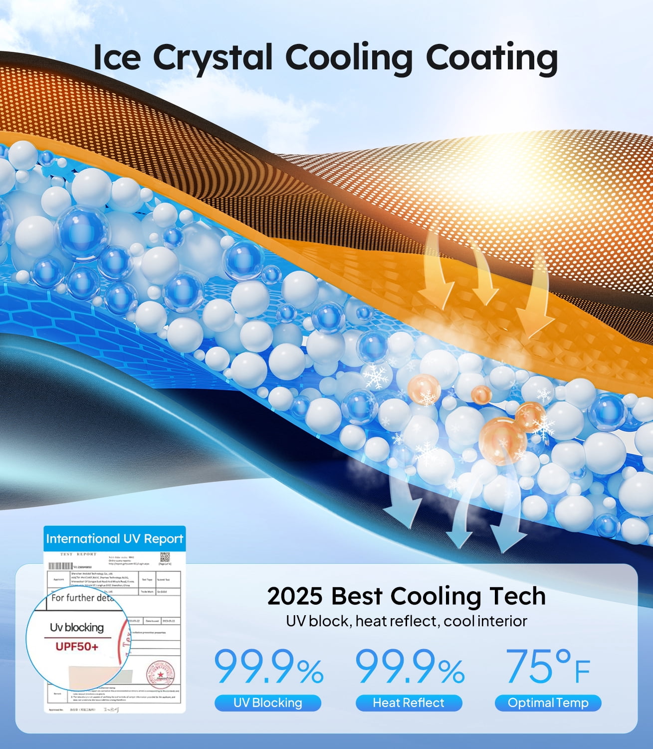 Wigoo Tesla Cybertruck Sunshade Roof [Never Sag, Nano Ice-Crystal Coatings] 3rd-Gen Heat Insulation Glass Roof Sun Shade, Accessories for Tesla Cybertruck 2023~2025, Tesla Interior Black