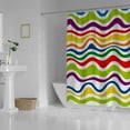 thumbnail image 3 of FREEAMG Shower Curtain,Colorful Striped Seamless Bathroom Curtain, Waterproof Fabric Shower Curtain for Bathroom Hotel Decoration, 60x72 inches, 3 of 6