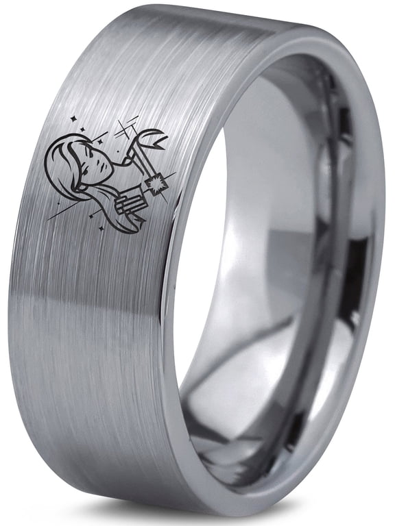 Wedding Gamer Tungsten Grey Promise Ring Trending Best Man Gift Nerdy Gifts Handmade Item