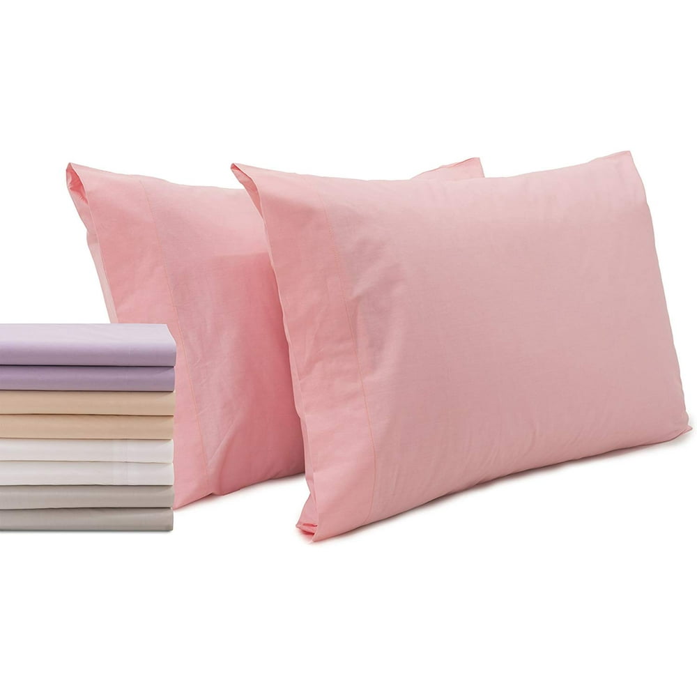 Superity Linen Pillow Cases 100 Cotton 2 Pack Standard Pink Walmart